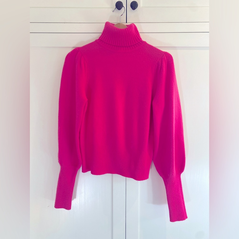 French connection puff sleeve turtleneck sweater